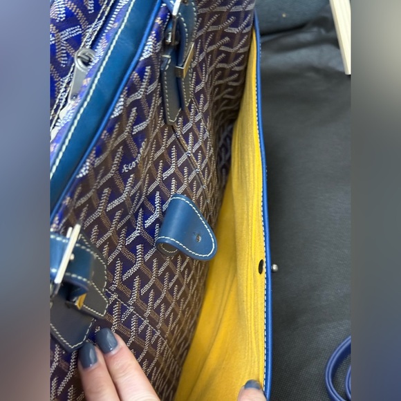 Goyard Blue Ambassade briefcase - Picture 4 of 16